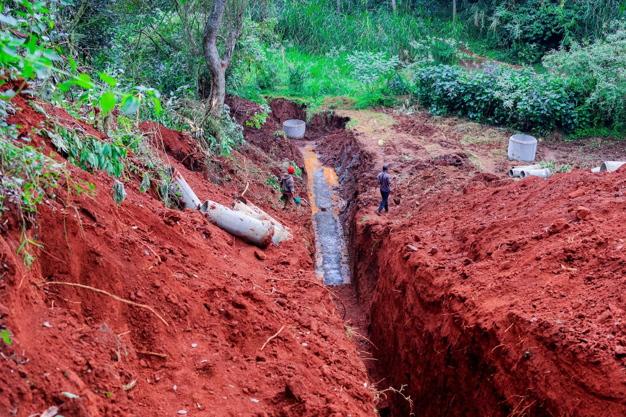 The new sewer line in Mariguini Uthiru Muthua